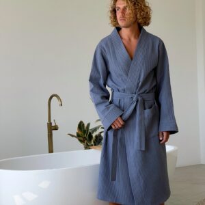 Men's Waffle Cotton Robe